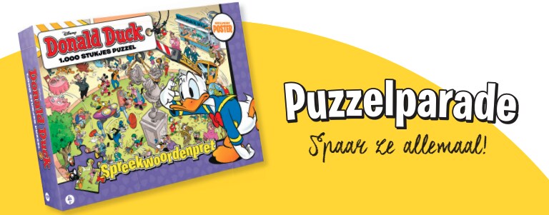 Sluit aan in de Donald Duck Puzzelparade: ontdek 3 unieke legpuzzels