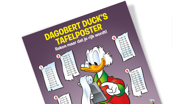 Donald Duck Poster - Tafels 1 t/m 10 en DT-regels - afbeelding 4