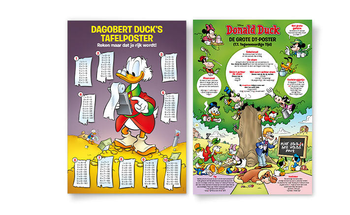 Donald Duck Poster - Tafels 1 t/m 10 en DT-regels - afbeelding 3