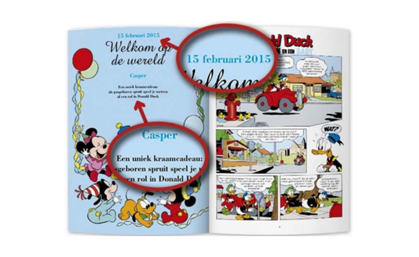 Gepersonaliseerde Donald Duck Geboorte Jongen - afbeelding 2