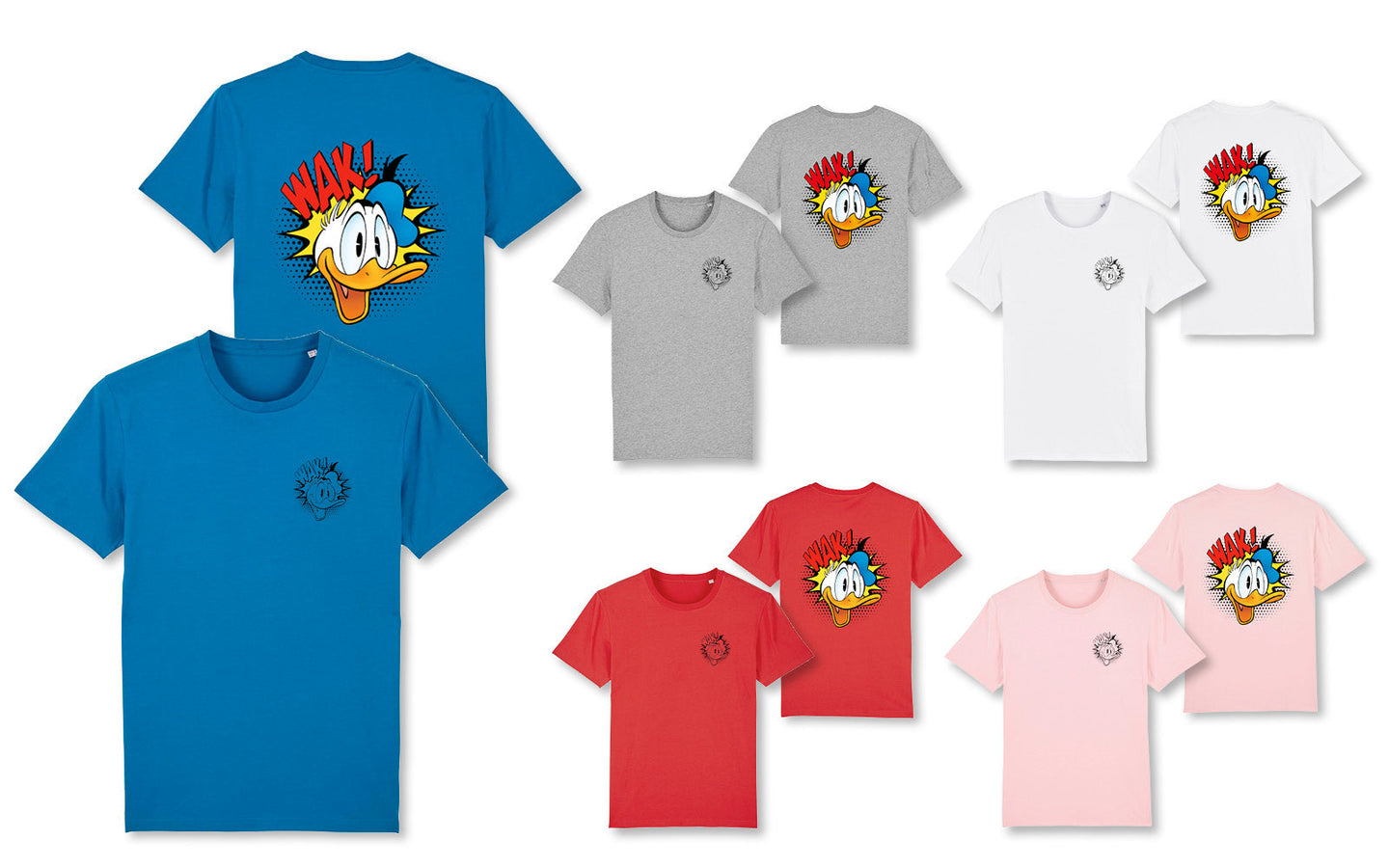 Donald Duck T-shirt 'Donald Blij' - grijs - afbeelding 6