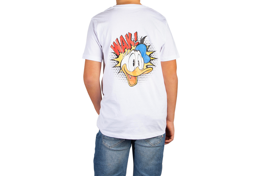 Donald Duck T-shirt 'Donald Blij' - wit - afbeelding 1